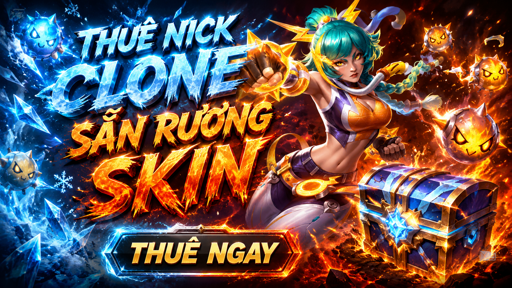 Nick Clone Sẵn Rương Skin